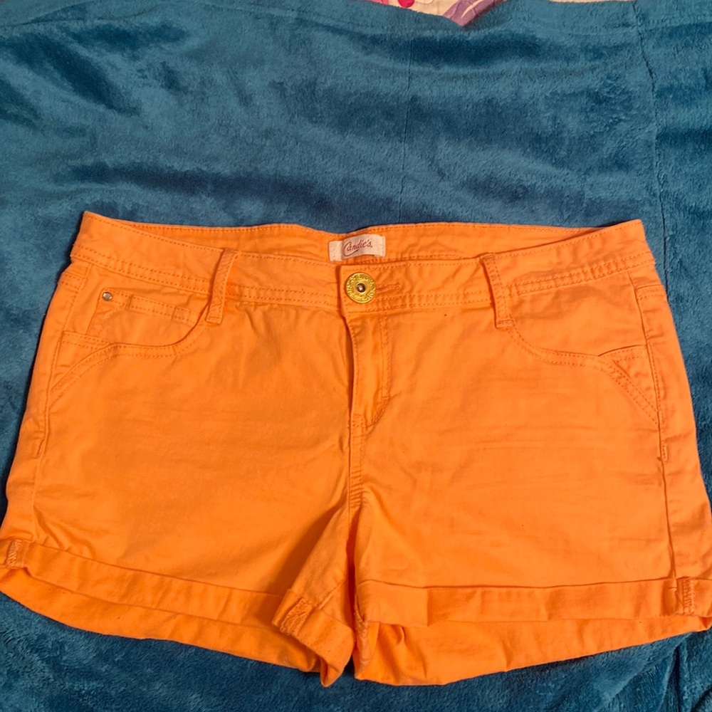 Candie’s Size 11 Orange Denim Shorts
